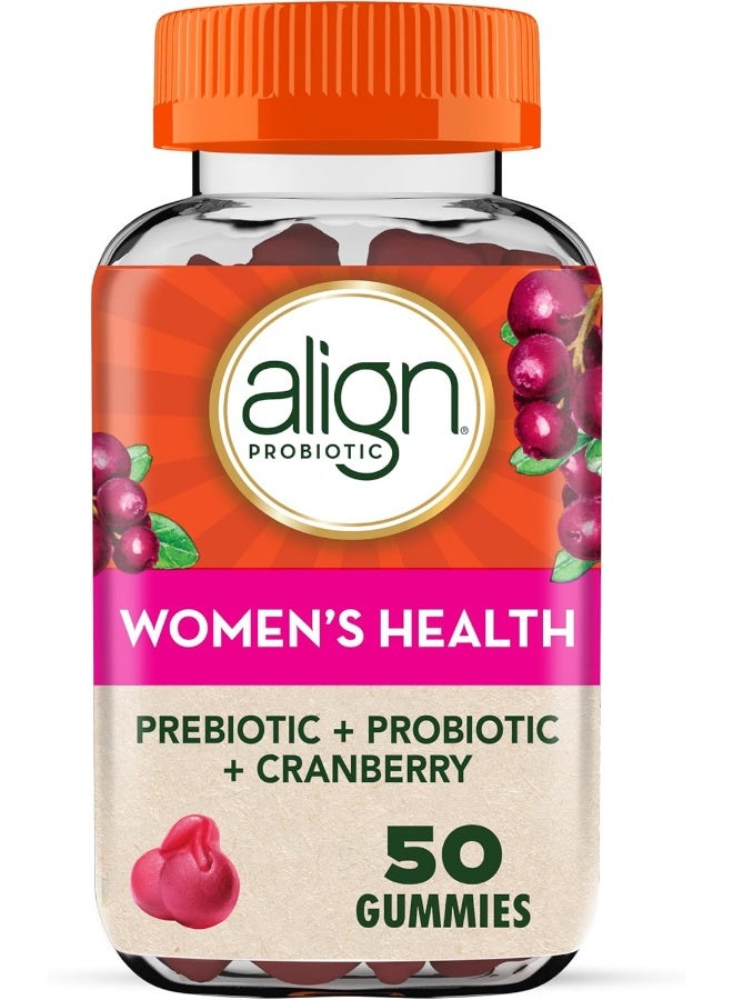 Align Women's Prebiotic + Probiotic Supplement Gummies, with Cranberry for Feminine Health, 50ct, 1 Doctor Recommended Brand - Image 1